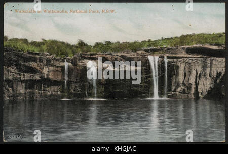 Waterfalls at Wattamolla, National Park, New South Wales, 1907 (8286903116) Stock Photo