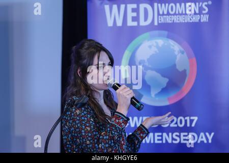 United Nations, New York, USA, November 17 2017 - Singer-Songwriter Sara Beth Bareilles attends 2017 Women's Entrepreneurship today at the UN Headquarters in New York City. Photo: Luiz Rampelotto/EuropaNewswire | usage worldwide Stock Photo