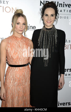 Joanne Froggatt and Michelle Dockery attend the 'Donwton Abbey: The Exhibition' opening at 218 West 57th Street on November 17, 2017 in New York City. | Verwendung weltweit Stock Photo