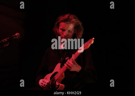 Stoke-on-Trent, Staffordshire. 19th November, 2017. Adam French performs live at the Victoria Hall in Hanley, Stoke-On-Trent supporting Jake Bugg on his UK tour. Stock Photo