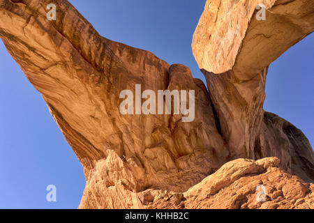 Detail from Arches National Park, Utah, USA that looks like a petrified giant Stock Photo