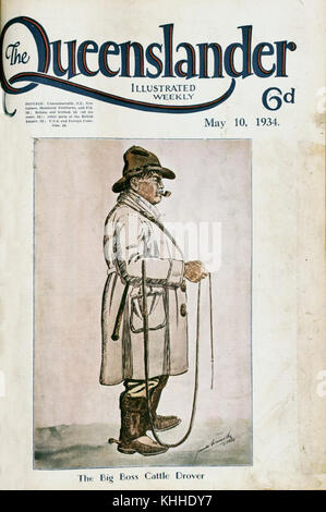 2 204472 Illustrated front cover from The Queenslander May 10, 1934 Stock Photo