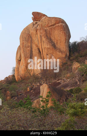 Matobo Hills,  ZIMBABWE -  17 October 2011:  Kopjes in the Matopos at sunrise. Credit: David Mbiyu/Alamy Live News Stock Photo