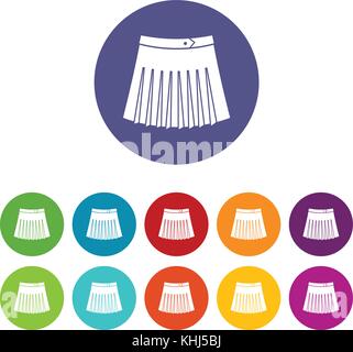Tennis female skirt set icons Stock Vector Image & Art - Alamy