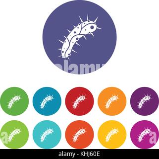 Vector isolated illustration of a set of cocci bacteria Stock Vector ...