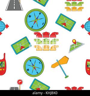 Search way pattern, cartoon style Stock Vector
