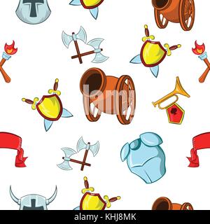 Medieval armor pattern, cartoon style Stock Vector