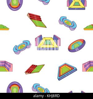 Sport construction pattern, cartoon style Stock Vector