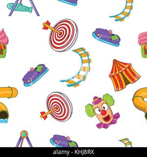 Children rides pattern, cartoon style Stock Vector