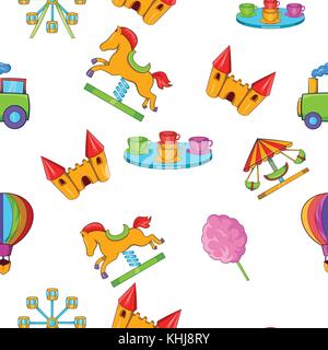 Rides pattern, cartoon style Stock Vector