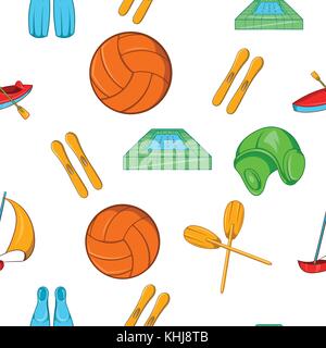 Swimming on water pattern, cartoon style Stock Vector