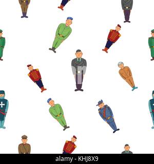 Military pattern, cartoon style Stock Vector