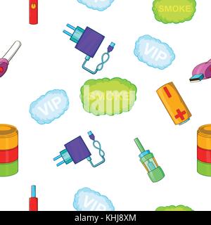Electronic smoking cigarette pattern Stock Vector