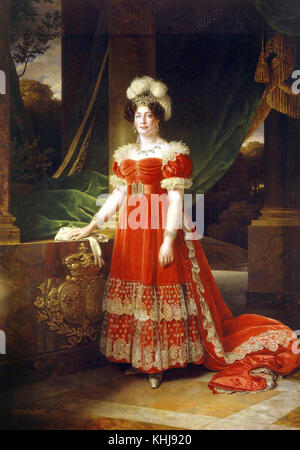 Alexandre François Caminade - Portrait of the Duchess of Angoulême Marie-Thérèse Charlotte de France called Madame Royale  1827 Stock Photo