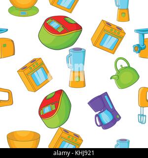 Home electronics pattern, cartoon style Stock Vector