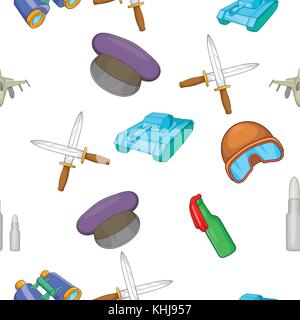 Weaponry pattern, cartoon style Stock Vector
