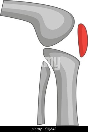 Knee replacement implant icon, cartoon style Stock Vector