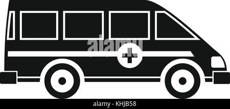 Ambulance emergency van icon, simple style Stock Vector