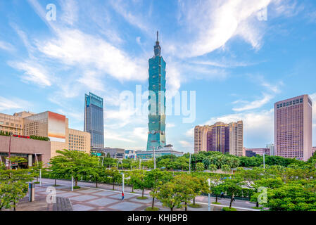 skyline of taipei city with 101 tower Stock Photo