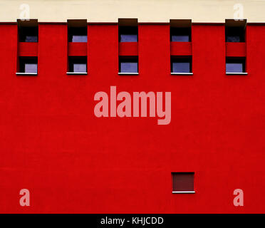 Vivid red wall backdrop Stock Photo