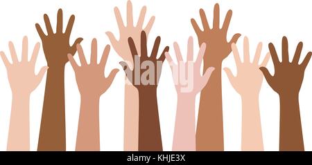 Raise hand illustration Stock Vector