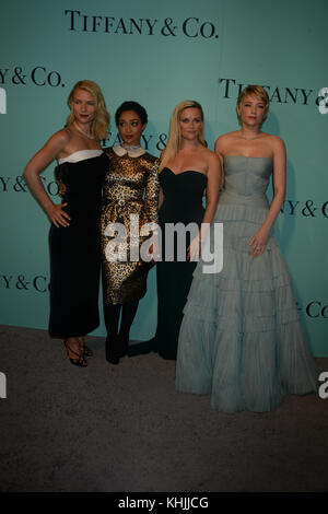 NEW YORK, NY - APRIL 21: Claire Danes, Ruth Negga, Reese Witherspoon, Haley Bennett  attends Tiffany & Co. 2017 Blue Book Collection Gala at St. Ann's Warehouse on April 21, 2017 in New York City   People:  Claire Danes, Ruth Negga, Reese Witherspoon, Haley Bennett  Transmission Ref:  MNC1 Stock Photo