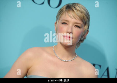 NEW YORK, NY - APRIL 21: Haley Bennett  attends Tiffany & Co. 2017 Blue Book Collection Gala at St. Ann's Warehouse on April 21, 2017 in New York City   People:  Haley Bennett  Transmission Ref:  MNC1 Stock Photo