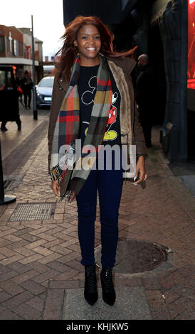 Strictly Come Dancing professional dancer Oti Mabuse arriving at the Tower Ballroom, Blackpool, ahead of this weekend's show. Stock Photo