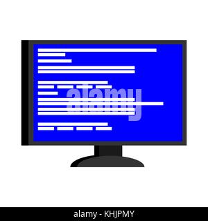 Computer screen of death blue. System error of the PC. Vector illustration Stock Vector