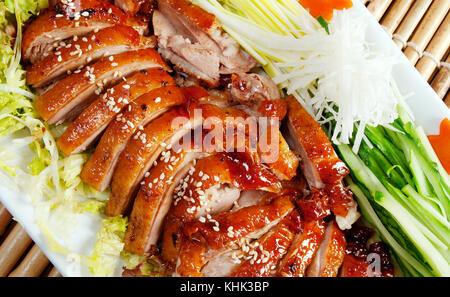 Peking duck - Roasted duck, Chinese style  . Shallow depth-of-field. Stock Photo