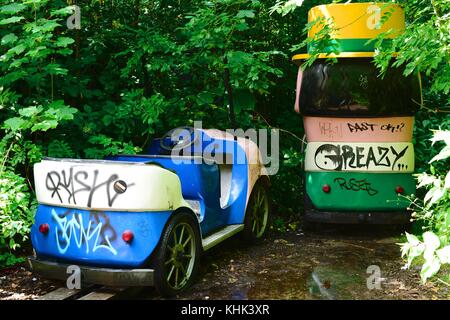 Abandoned Fairground Berlin Stock Photo