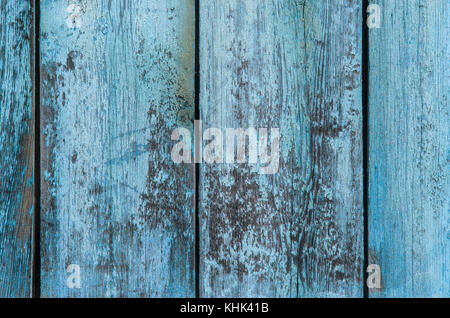 Blue Shabby Wooden Planks. Exfoliated Paint Background Stock Photo