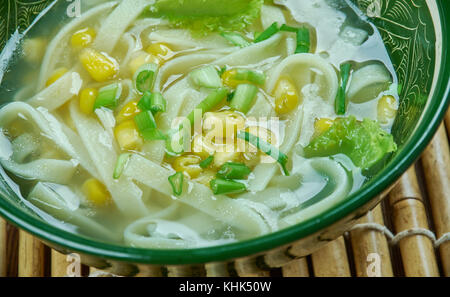 Cantonese corn soup - Chinese-style corn soup , close up Stock Photo