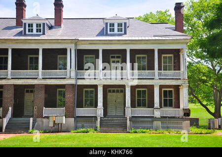 A former living quarters on Governors island national park in Manhattan, new york city, new york Stock Photo