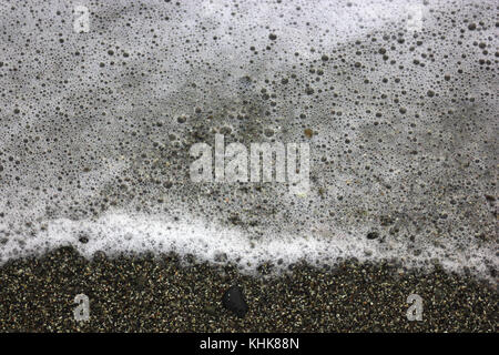 foam, bubbles, seaside, water, waves, shore Stock Photo