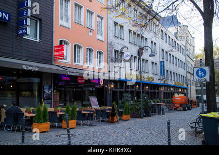 Bars and restaurants in Cologne, central city district and largest city in the German federal State of North Rhine-Westphalia in Germany, Europe Stock Photo