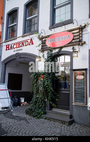 Bars and restaurants in Cologne, central city district and largest city in the German federal State of North Rhine-Westphalia in Germany, Europe Stock Photo