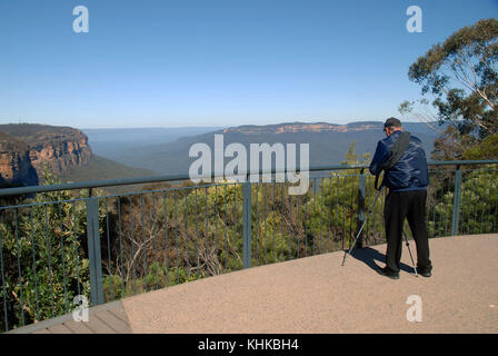 View from Sublime Point Lookout, Leura, New South Wales, Australia. Stock Photo