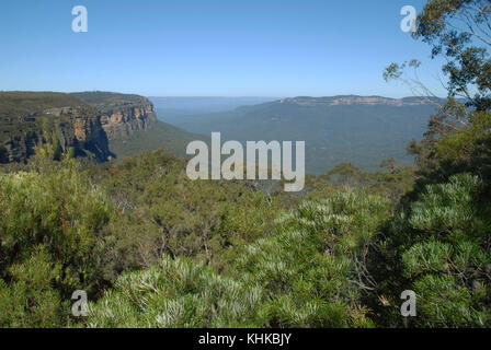 View from Sublime Point Lookout, Leura, New South Wales, Australia. Stock Photo