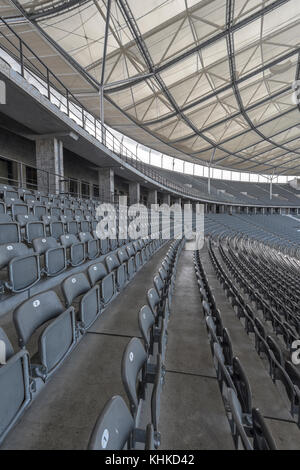 At the tribunes of the Olympic stadium. Berlin, Germany Stock Photo