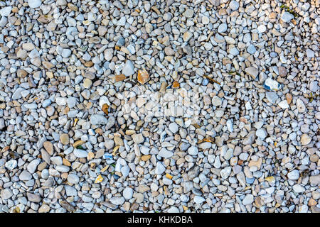 View from above of decorative gravel of various size, shape and color. Stock Photo