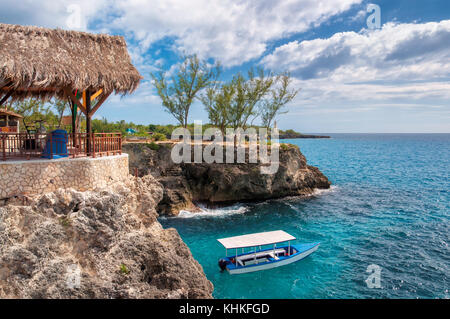 Caribbean sea in Negril, Jamaica. Stock Photo