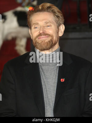 Nov 02, 2017 - Willem Dafoe attending Murder On The Orient Express' World Premiere, Royal Albert Hall in London, England, UK Stock Photo