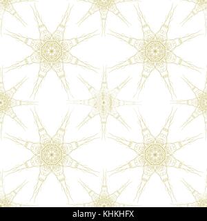Trendy vector seamless pattern wallpaper background. Retro style texture, pattern & geometric flourish hand drawn elements. Modern golden line creativ Stock Vector