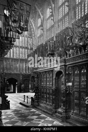 The chapel and tomb of King Henry VII in Westminster Abbey, United Kingdom, 1922. Stock Photo