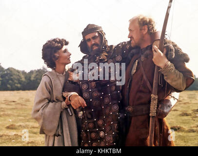 ROBIN AND MARIAN 1976 Columbia Pictures film with from left: Audrey Hepburn, Sean Connery, Nicol Williamson Stock Photo