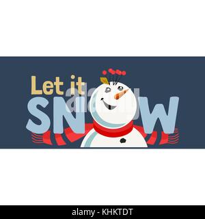 Holiday wishes Let it Snow Stock Vector