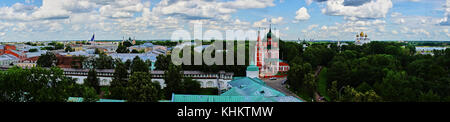 Summer, noon. Panorama of Yaroslavl. The Golden Ring Russia. City landscape, nature. View of the city from a bird's eye view Stock Photo