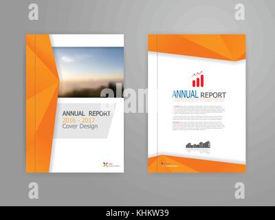 illustration of cover annual report brochure flyer template in A4 Scale, magazine, book, for advertise, portforio Stock Vector