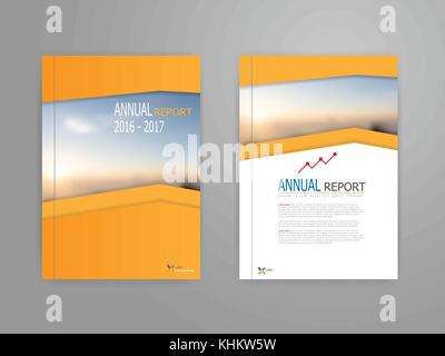 illustration of cover annual report brochure flyer template in A4 Scale, magazine, book, for advertise, portforio Stock Vector